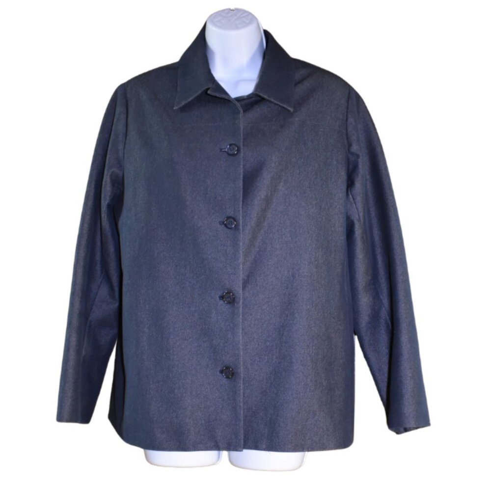 Shin Choi Navy Blue Women’s Suit Jacket Blazer Size 14 Classy Chic Officewear